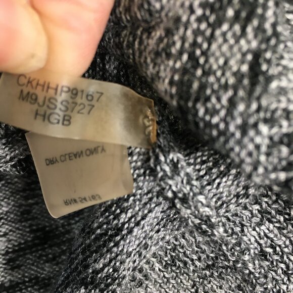 Calvin Klein Gray Heathered Lightweight Cardigan Front Pockets Size M - Picture 8 of 11